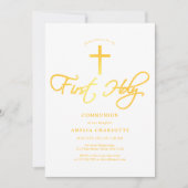 女子第一聖体白黄 招待状 (正面)