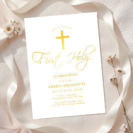 女子第一聖体白黄 招待状