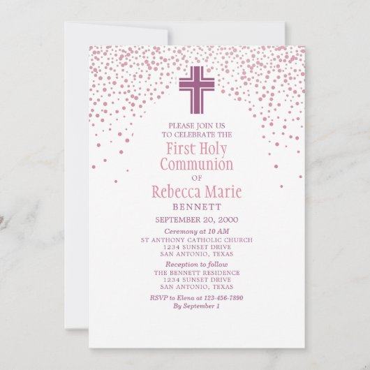 女子第一聖餐式 招待状 (正面)