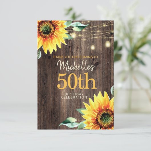 女子第50回木素朴弦ライトヒマワリ サンキューカード (スタンド正面)