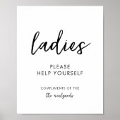 女子結婚手押し用の浴室結婚バスケット ポスター (正面)