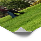 女子絵を描家ビクトリアンとスカイライン ポスター (角)