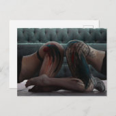 女子色彩の鮮やか写真はがき ポストカード (正面/裏面)