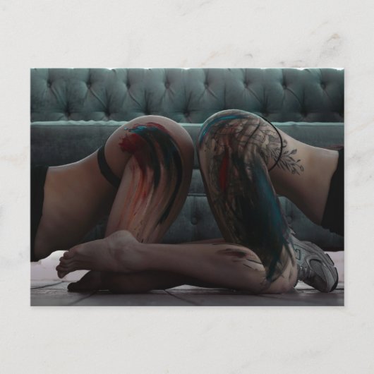 女子色彩の鮮やか写真はがき ポストカード (正面)