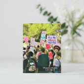 女子行進抗議はがき ポストカード (スタンド正面)