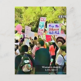 女子行進抗議はがき ポストカード