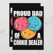 女子誇りを持ったスカウト愛好家のためのクッキー販売会社のパパ 招待状 (正面/裏面)