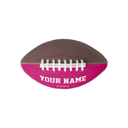 女子誕生日ギフトアイディアカスタムピンクミニフットボール アメリカンフットボール (正面)