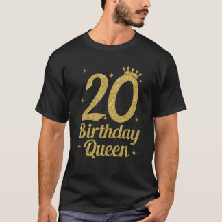 女子誕生日クイーン20誕生日クイーン Tシャツ