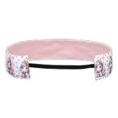 女子誕生日ユニコーンをテーマにしたピンクと紫 アスレチックヘッドバンド (裏面)