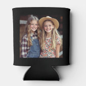 女子誕生日週末パーソナライズされた写真 缶クーラー (裏面)