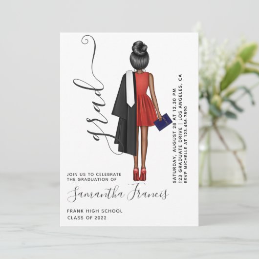 女子赤と白卒業会 招待状 (スタンド正面)