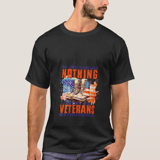 女子退役軍人デー米国国旗Patriotic Army Milita Tシャツ (正面)