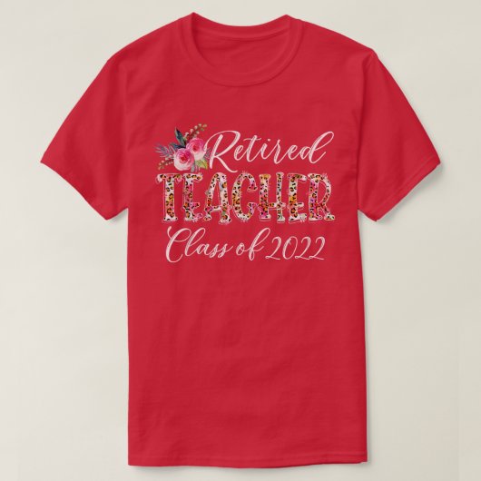 女子退職した先生ヒョウフローラクラス202 Tシャツ (デザイン正面)