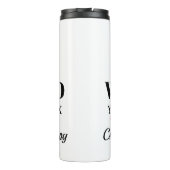 女子週末の旅行おもしろい温度計タンブラー タンブラー (裏面)