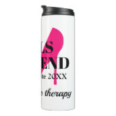 女子週末の旅行おもしろい温度計タンブラー タンブラー (回転右)