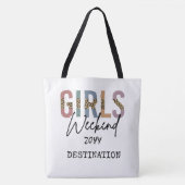 女子週末 チーター柄 女子旅 旅行 トートバッグ (正面)