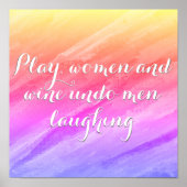 女子遊とワインのおもしろい諺 ポスター (正面)