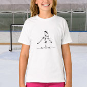 女子遊アイスホッケーチームの選手ガーリー名 Tシャツ