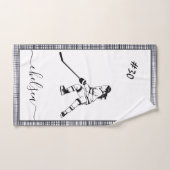 女子遊アイスホッケー名&チームプレーヤー番号 ハンドタオル (ハンドタオル)