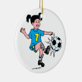 女子遊サッカー セラミックオーナメント (右)