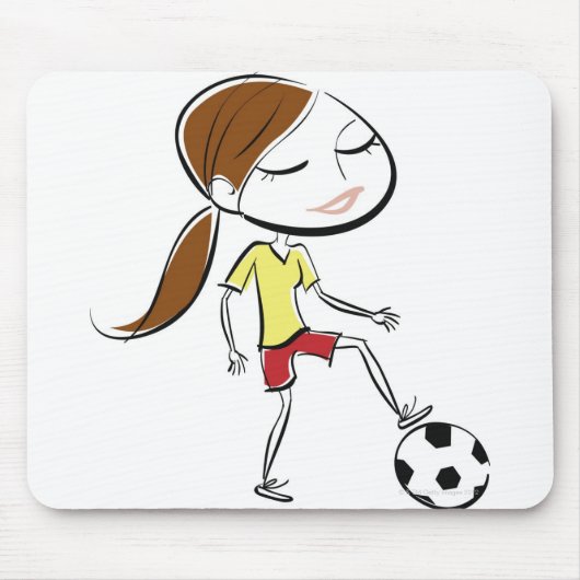 女子遊サッカー マウスパッド (正面)