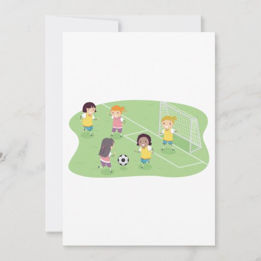 女子遊サッカー 招待状 (正面)