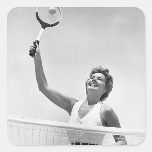 女子遊テニス2 スクエアシール (正面)