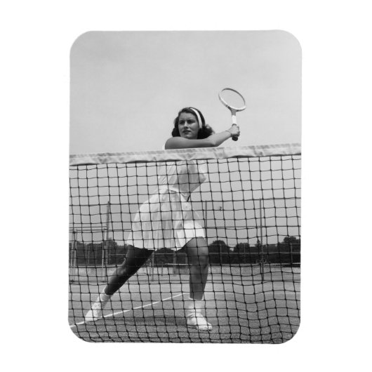 女子遊テニス マグネット (縦)