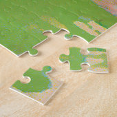 女子遊テニス、1900年頃 ジグソーパズル (側面)