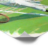 女子遊テニス、1900年頃 ポスター (角)