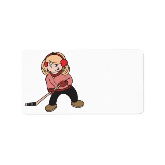 女子遊ホッケーも ラベル (正面)