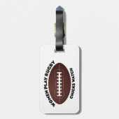 女子遊ラグビーチックス腕時計 ラゲッジタグ (裏面縦)