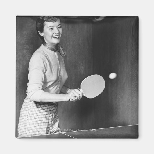 女子遊卓球 マグネット (正面)