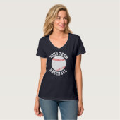 女子野球カスタムチーム名・文字スポーツ Tシャツ (正面フル)