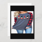 女子野球用メリークリスマスTシャツLong Sl 招待状 (正面/裏面)