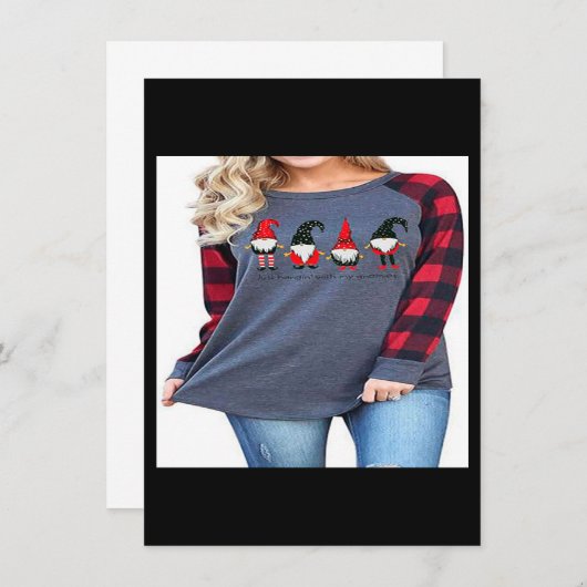 女子野球用メリークリスマスTシャツLong Sl 招待状 (正面/裏面)