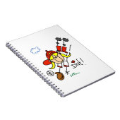 女子野球選手スティックフィギュア ノートブック (右側)