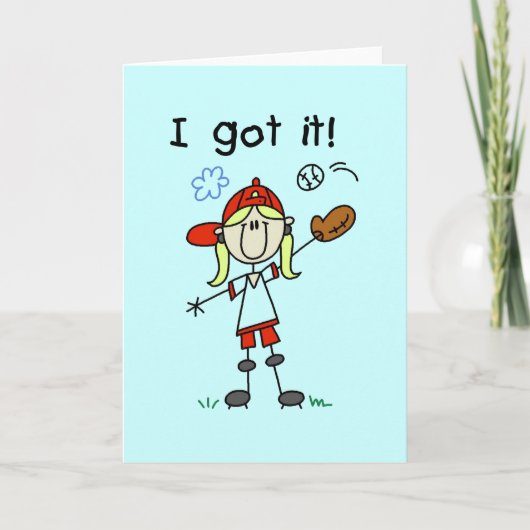 女子野球I 得 Tシャツと贈り物 カード (正面)