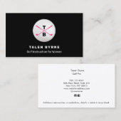 女子金ゴールドインストラクタープロ交差金ゴールドクラブ 名刺 (正面/裏面)