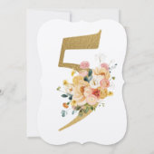 女子金ゴールドフローラ第5回誕生日パーティー 招待状 (裏面)