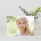 女子金ゴールド紙吹雪卒業発表 招待状 (スタンド正面)