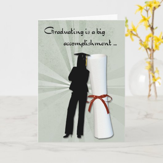 女子院卒業証書 カード (黄色い花)