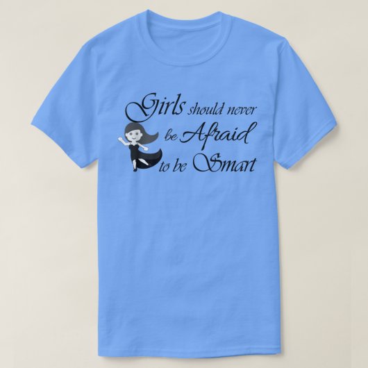 女子頭が切れるモチベーション女性解放運動少女P Tシャツ (デザイン正面)