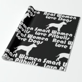 女子頭が切れる愛ピットブル包装紙 ラッピングペーパー (アンロールド)