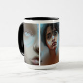 女子顔AIアート制作 マグカップ (正面左)