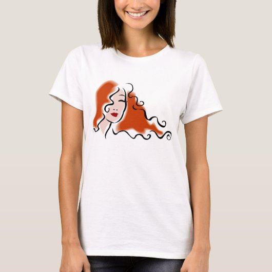 女子顔Tシャツ Tシャツ (正面)