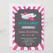 女子飛行機の招待 招待状 (正面)