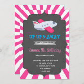 女子飛行機の招待 招待状 (正面/裏面)