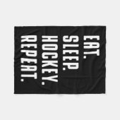 女子食べとAのスリープホッケーおもしろいリピート画像 フリースブランケット (正面(横))